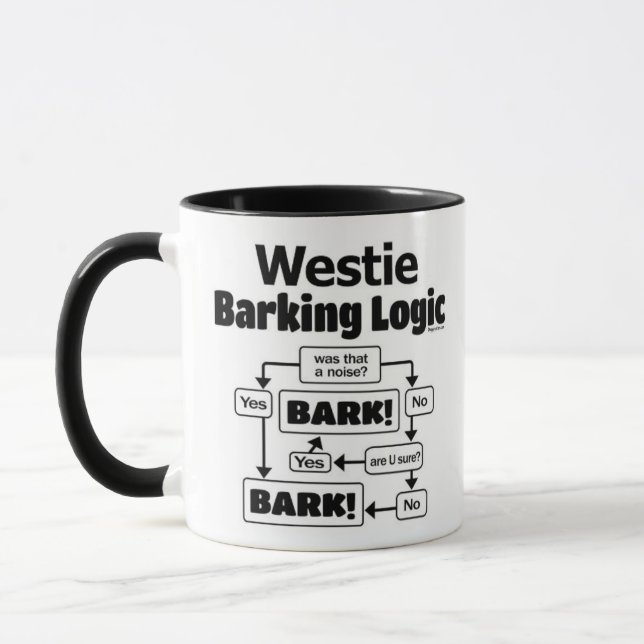 Caneca Westie Barking Logic (Esquerda)