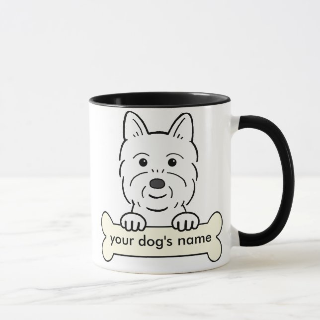 Caneca Westie personalizado (Direita)