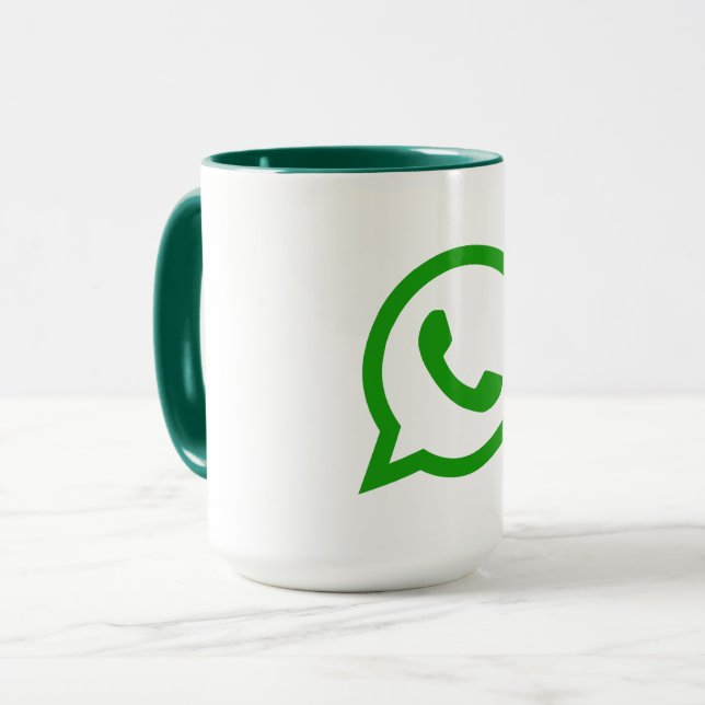 Caneca Whatsapp Mug de alta qualidade (Frente Esquerda)