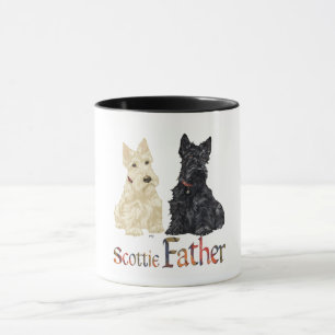 Caneca Wheaten & Black Scottish Terriers Pai