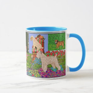 Caneca Wheaten dos terrier em casa