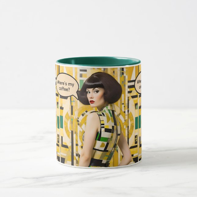 Caneca Where's My Coffee Retro Beauty 60s coffee mug (Centro)