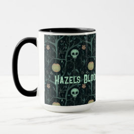 Caneca Whimage Vintage Halloween - Crânio e Abóbora Perso