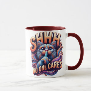 Caneca Whimsical Cat Whispers Ninguém Se Preocupa