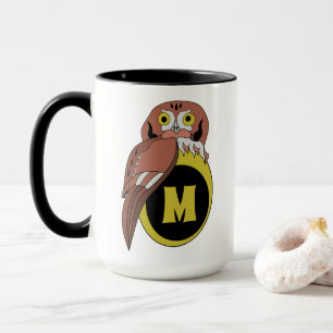Caneca Whimsical Eastern Screech Owl Monograma