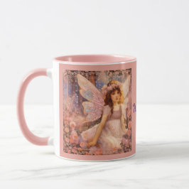 Caneca Whimsical Fairy in Dreamy Pink Floral Garden