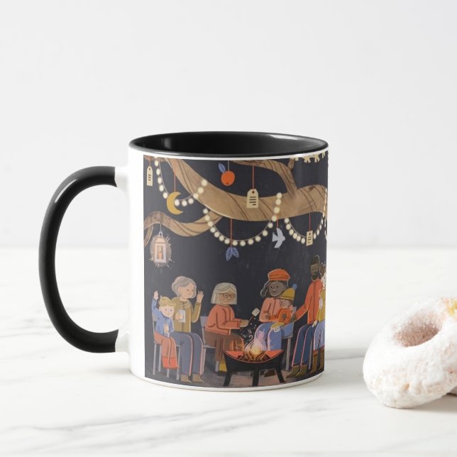 Caneca Whimsical Family Campfire – Kind Ones Cozy Moments (Com Donut)
