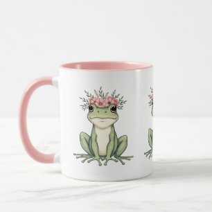 Caneca Whimsical Floral Sapo Cottagecore Art