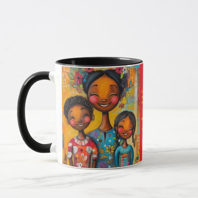 Caneca Whimsical Motherhood Mug com Citação Inspiracional (Esquerda)