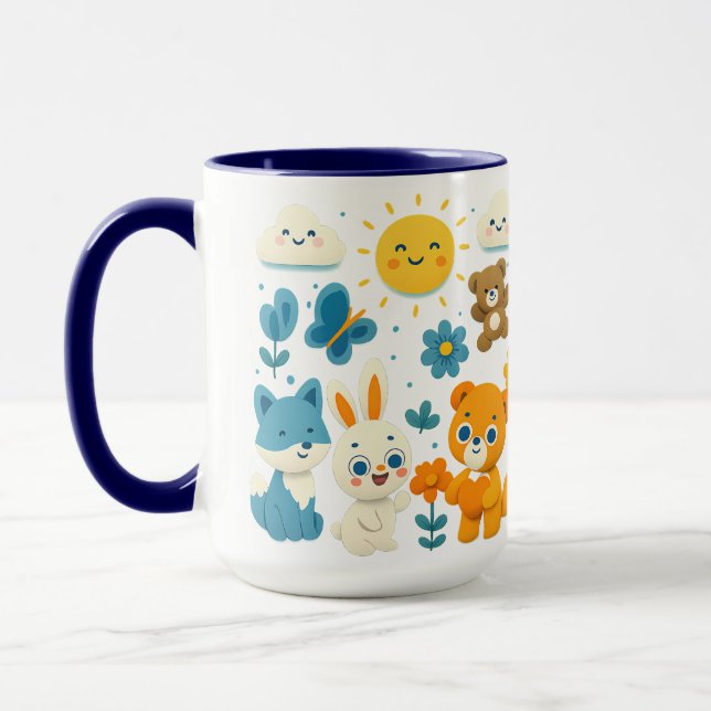 Caneca Whimsical Woodland Friends Ceramic Mug (Esquerda)