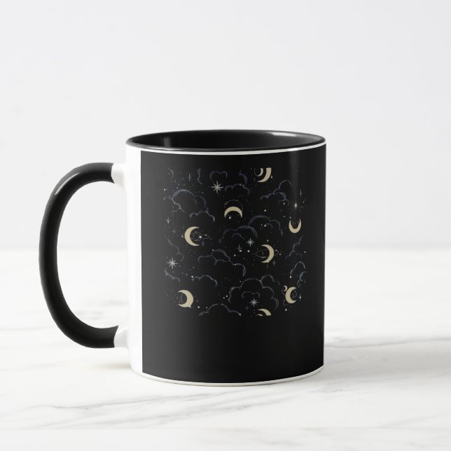 Caneca Whimsigoth Clouds Sun Moon Witchy (Esquerda)