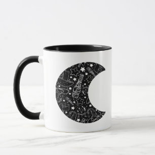 Caneca Whimsigoth Witch Moon Wicca Kawaii Gótico Tattoo A