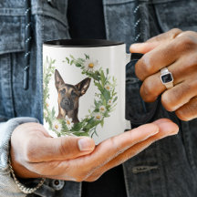 White Daisy Wreath Belga Malinois Dog