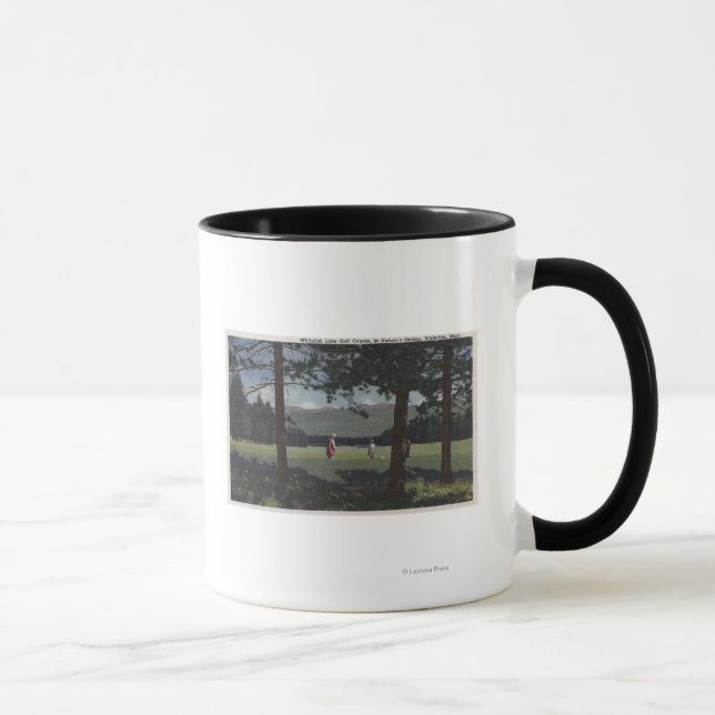 Caneca Whitefish, Montana - Curso de Golfe do Lago Branco (Direita)