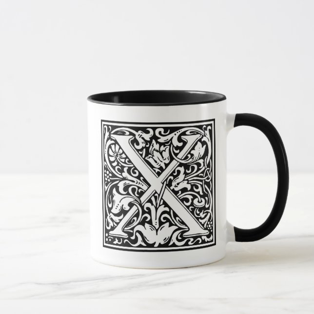 Caneca William Morris Alphabet "X" (Direita)