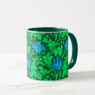 Caneca William Morris Anemone, Emerald Green e Blue
