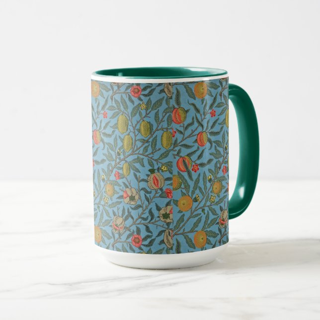 Caneca William Morris Belo Foliage Frutas coloridas (Frente Esquerda)