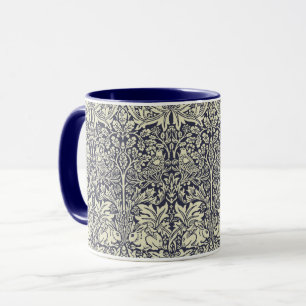 Caneca William Morris Brer Rabbit Vintage Blue Pattern