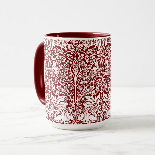 Caneca William Morris Brer Rabbit Vintage Patterno (Frente Esquerda)