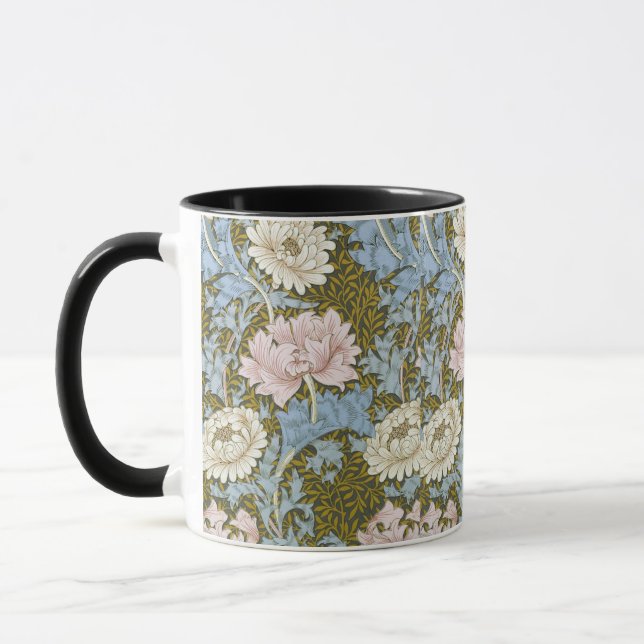 Caneca William Morris Chrysanthemum Floral Pattern Folia (Esquerda)