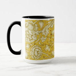 Caneca William Morris Chrysanthemum Floral Pattern Foliag