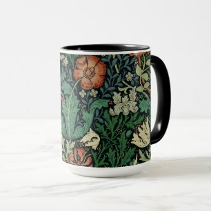 Caneca William Morris Compton Floral Art Nouveau Pattern