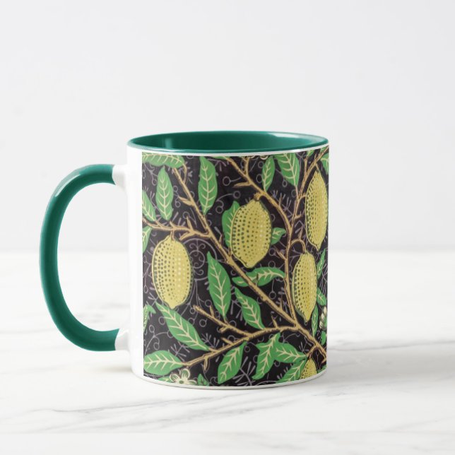 Caneca William Morris Fruta Pomegranates Lemons Patterno (Esquerda)