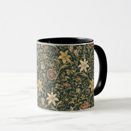 Caneca William Morris Golden Lily Vintage Pré-Rafaelita