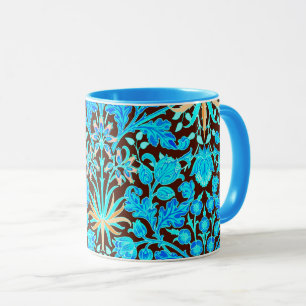 Caneca William Morris Hyacinth Impressão, Aqua e Brown