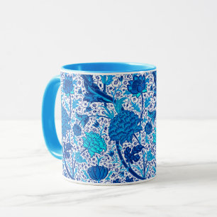Caneca William Morris Jacobean Floral, Cobalt Blue