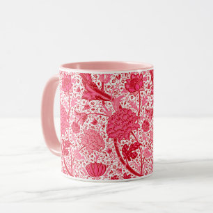 Caneca William Morris Jacobean Floral, Cor-de-rosa