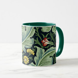 Caneca William Morris - Leicester, floral pattern,