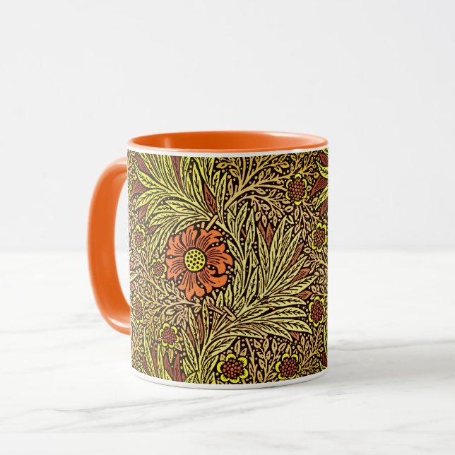 Caneca William Morris Marigold, Copper Brown e Orange (Frente Esquerda)