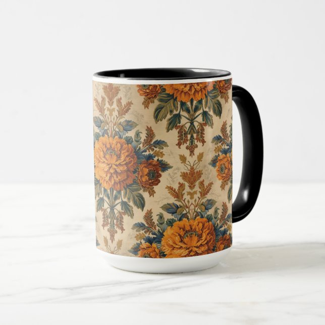 Caneca William Morris marigold Vintage floral (Frente Esquerda)