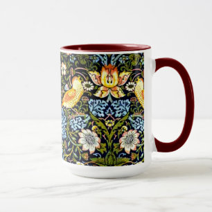 Caneca William Morris: Morango Ladrão design de colheita
