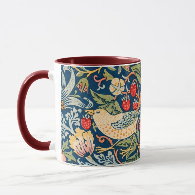 Caneca William Morris Strawberry Thief Design (Esquerda)