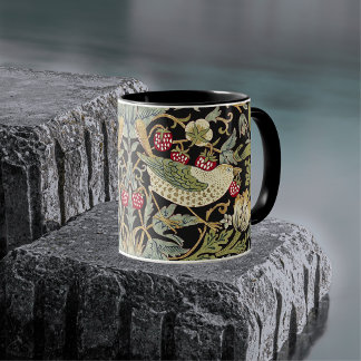 Caneca William Morris Strawberry Thief Patterno Têxtil
