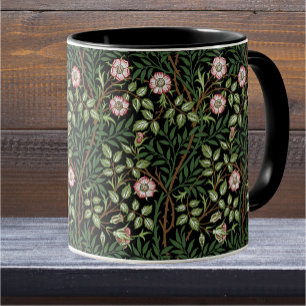 Caneca William Morris Sweet Briar Rosas vermelhas Selvage