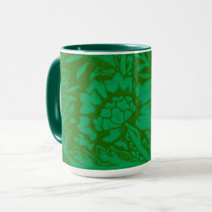 Caneca William Morris Vintage, Anêmona em Verde Esmeralda