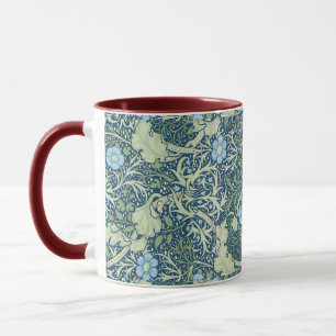 Caneca William Morris Vintage Floral Blue Seaweed