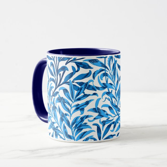 Caneca William Morris Willow Bough, Cobalt Blue & White (Frente Esquerda)