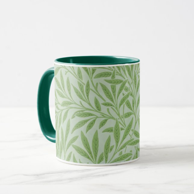 Caneca William Morris Willow Flower Classic Green (Frente Esquerda)