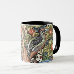 Caneca William Morris Woodpecker Tapeçaria Vintage Floral