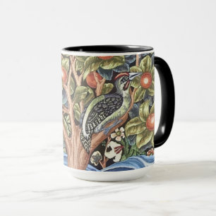 Caneca William Morris Woodpecker Tapeçaria Vintage Floral