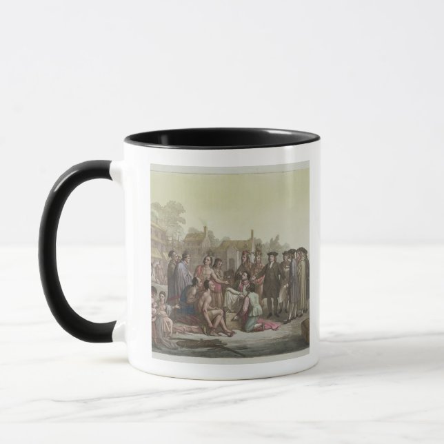 Caneca William Penn que negocia o tratado que conduz ao (Esquerda)