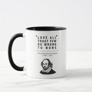 Caneca William Shakespeare Ama Citação