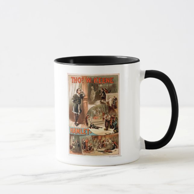 Caneca William Shakespeare "Hamlet" Poster de Teatro (Direita)