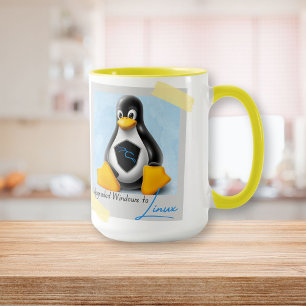 Caneca Windows Kali Linux Tux atualizado