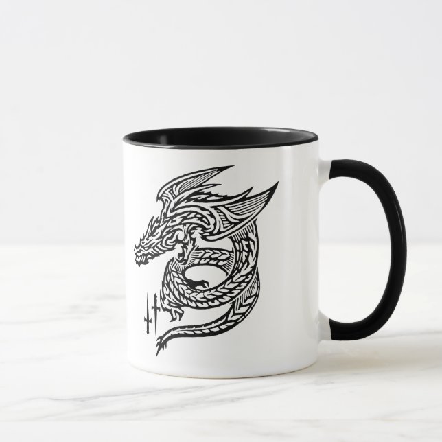 Caneca Wing Dragon 11 oz Ringer Mug (Direita)