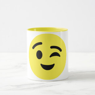 Caneca Winking Face Emoji Mug